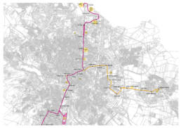 tramway de Dijon : plan schématique des lignes